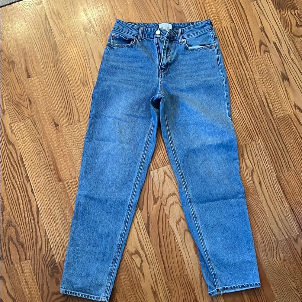 H&M Blue Mom Jeans Medium Weight Denim